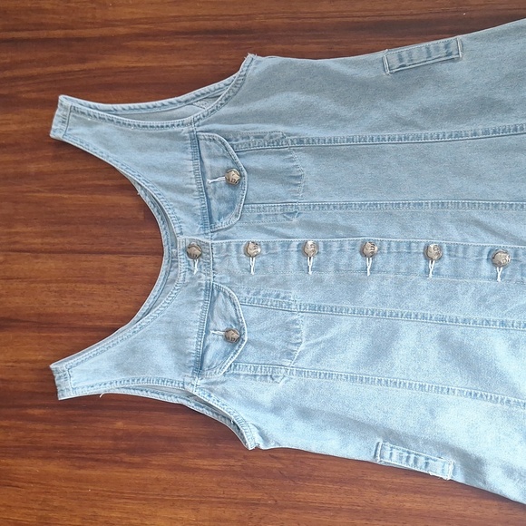 BeBo Jeans Denim Jumpsuit Shorts, Romper Vintage - Picture 2 of 9
